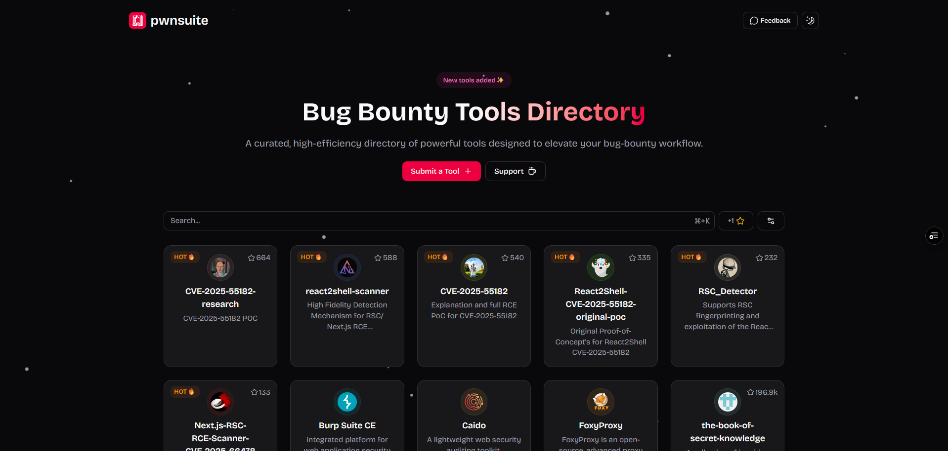 Bug Bounty Tools Directory | pwnsuite